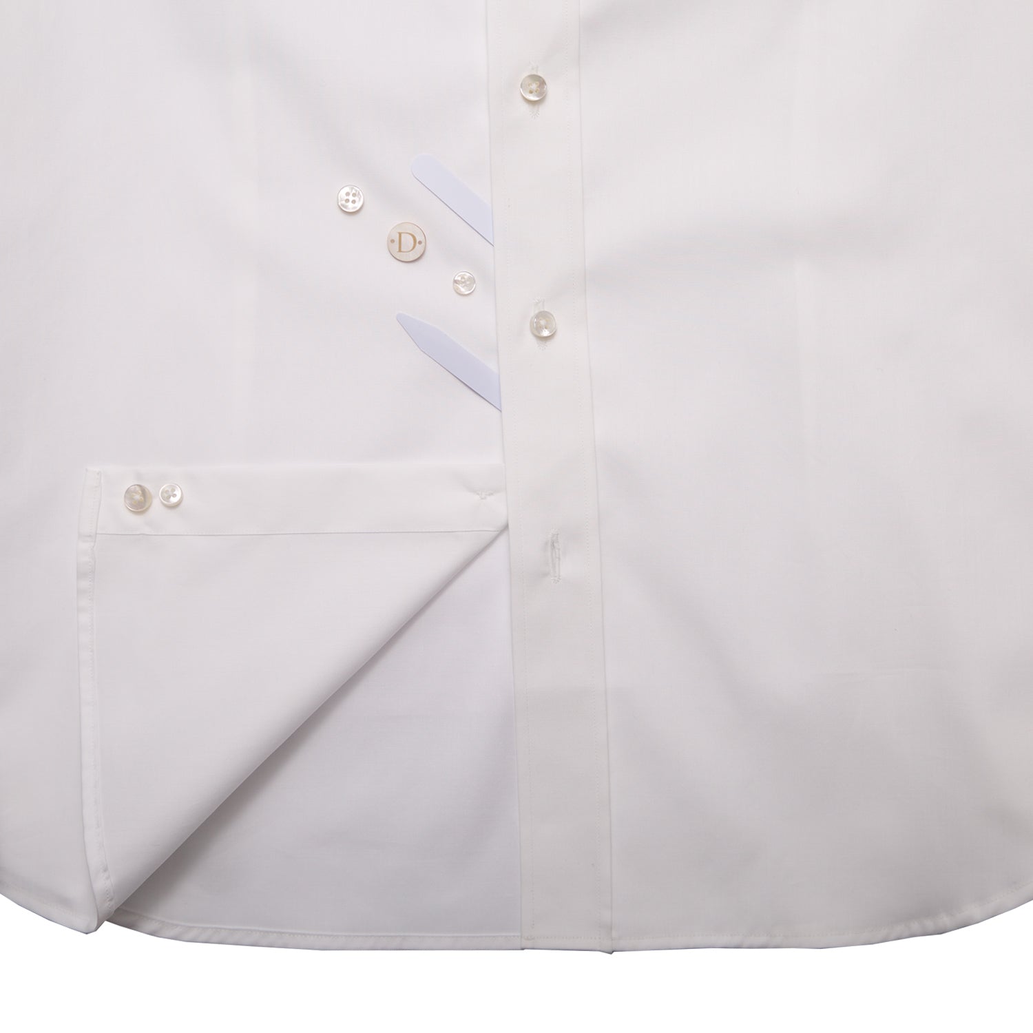 DARIO’S Couture Men’s Shirt Lübeck Mixed Cuff 140/2 in White