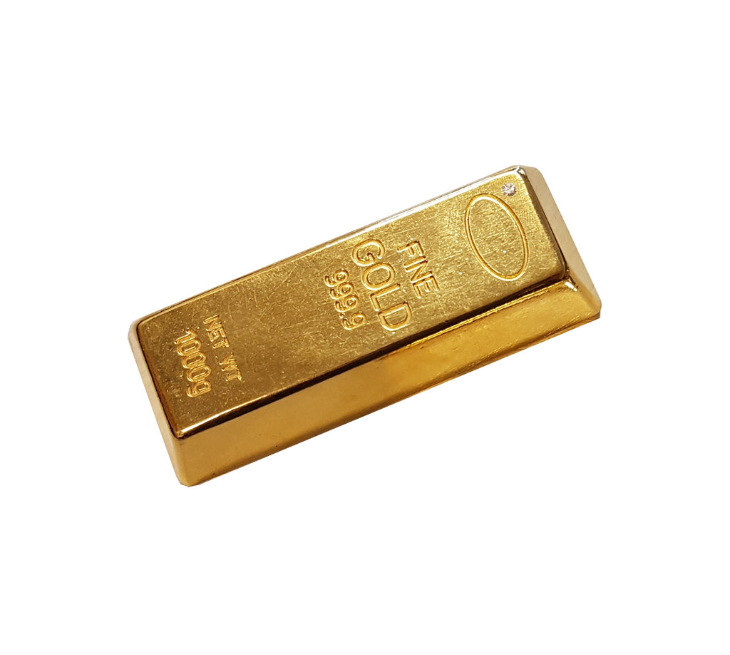 Karatgold solid gold bars with engraving, made in Germany, Pforzheim