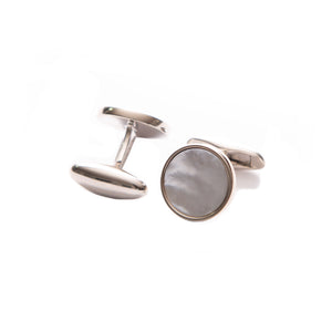 DARIO’S Couture Cufflinks Idar-Oberstein Silver with white Mother-of-Pearl