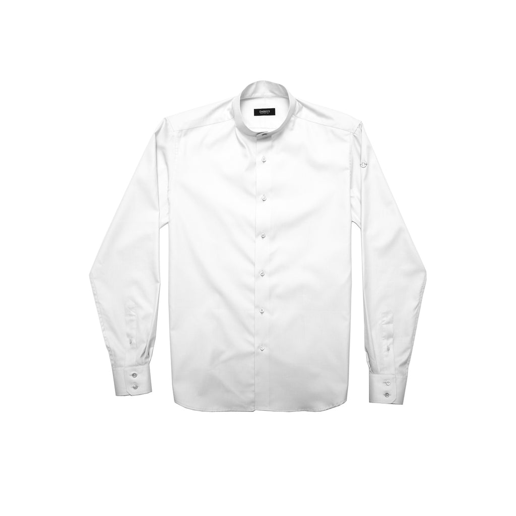 DARIO’S Couture Stand-up collar Men’s Shirt Hamburg in 140/2, White