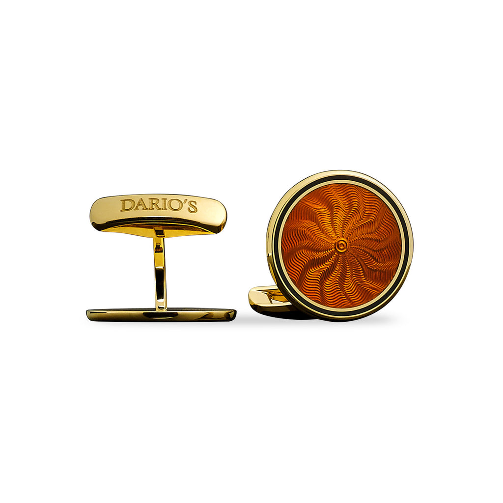 DARIO’S Couture ENAMELLED 18K SOLID GOLD-CUFFLINKS Aachen